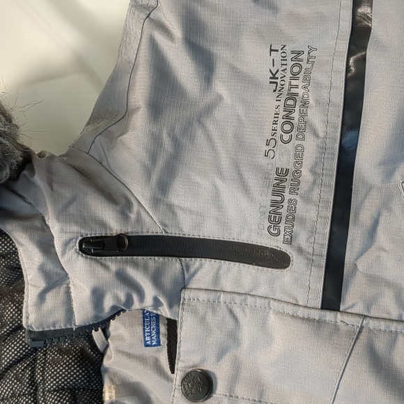 Point Zero 55 Series Canadian Collection Faux Fur Hooded Jacket Men's XS Lt Grey - Picture 7 of 16